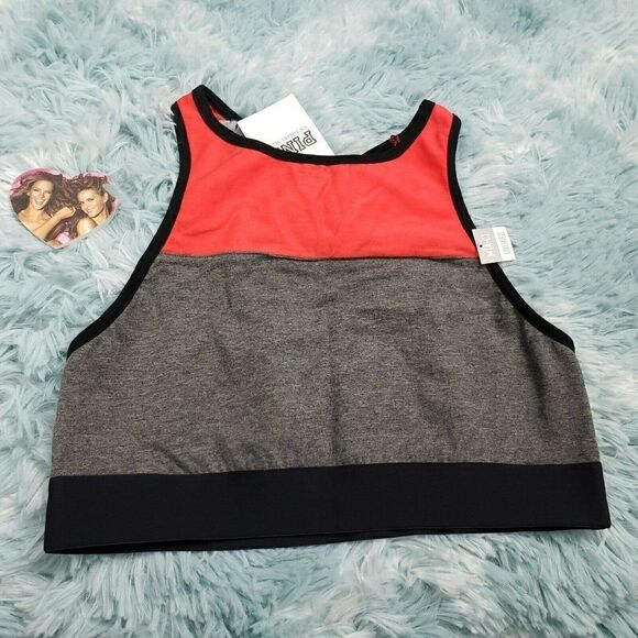 Victoria's Secret PINK Reverse Racer back Bright Orange Palm Medium (A-C) - Picture 1 of 3